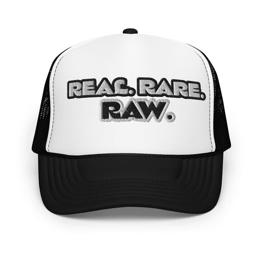 REAL. RARE. RAW TRUCKER HAT